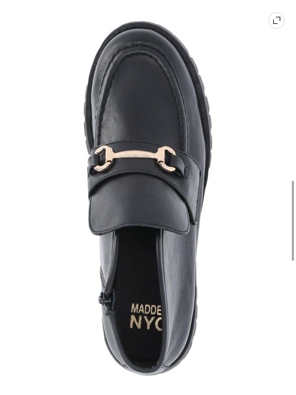 Madden NYC Women’s Black Leather Bit Loafers